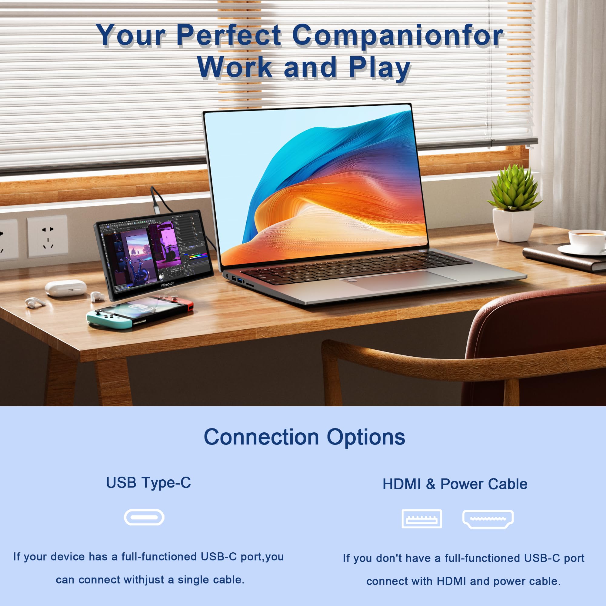 Amazon.com: wisecoco 7 inch Portable Monitor Touchscreen IPS 1080P